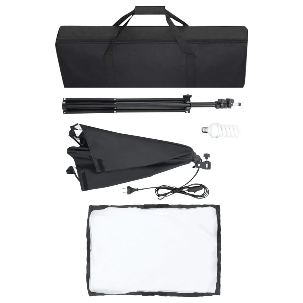 Kit professionale per studio fotografico con softbox e fondale bianco 02_0001430