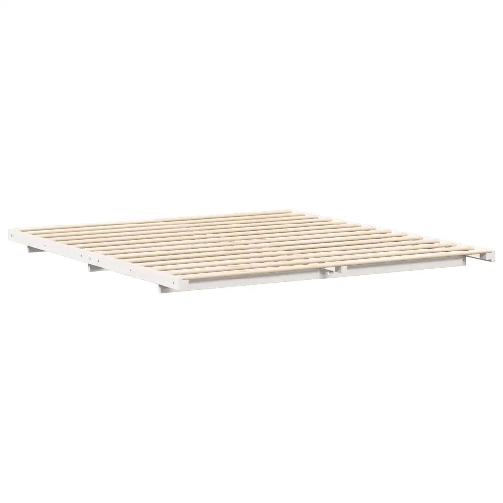 Struttura letto a terra Bianco 180 x 210 cm