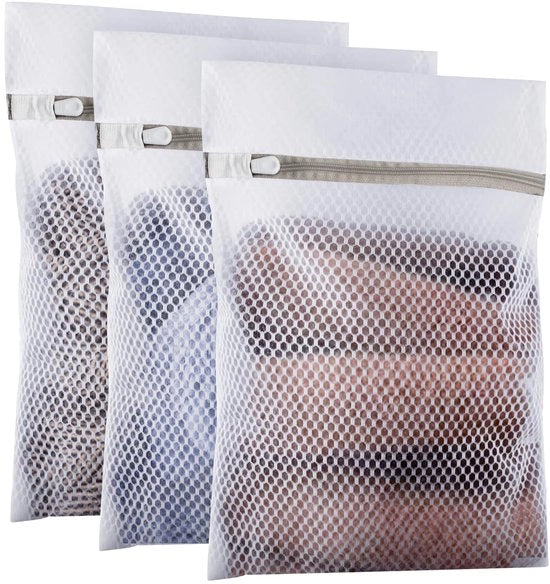 Set di sacchetti per lavaggio a raccordo, 3 pezzi, 3M, 30x40cm, per magliette, calze, pantaloni, riutilizzabili e resistenti.