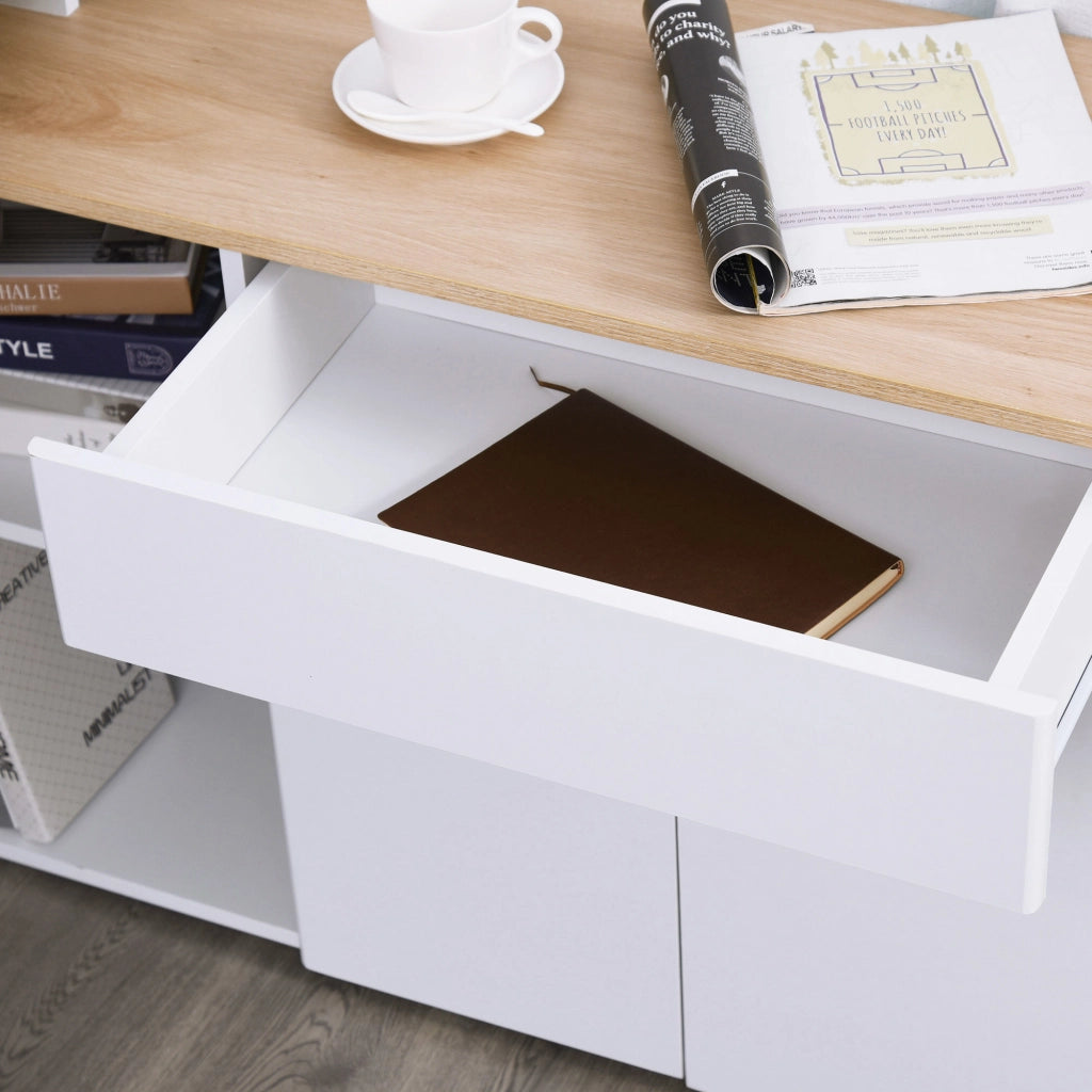 Scrivania con cassetti e ripiani ¨C Minimal ¨C legno