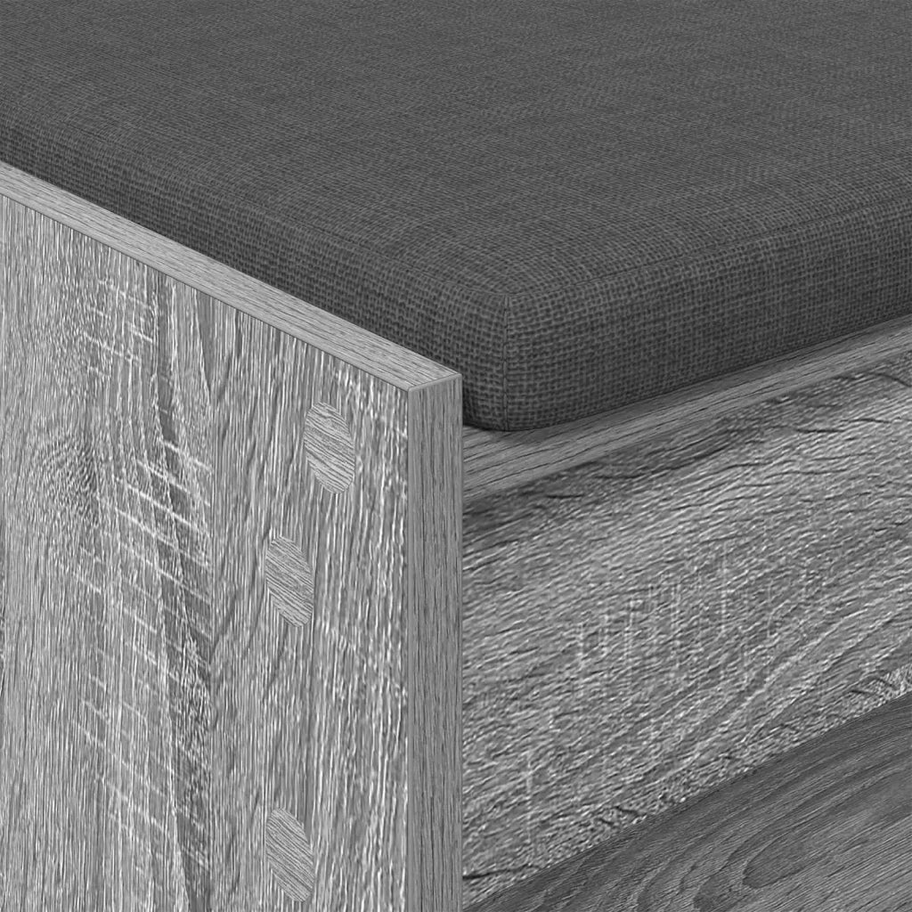 Panca per ingresso con cuscino Sonoma grigia 103 x 38 x 45 cm