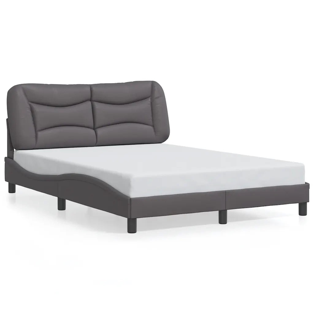 Giroletto senza Materasso-Struttura Letto Hvar Grigio 140x200 cm in Similpelle