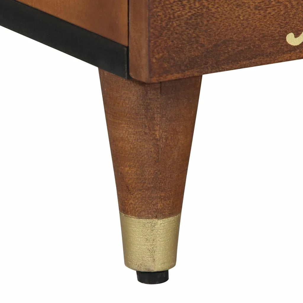 Comodino | Armadio da Notte | Mobiletto da notte con porta Marrone miele 40 x 33 x 46 cm