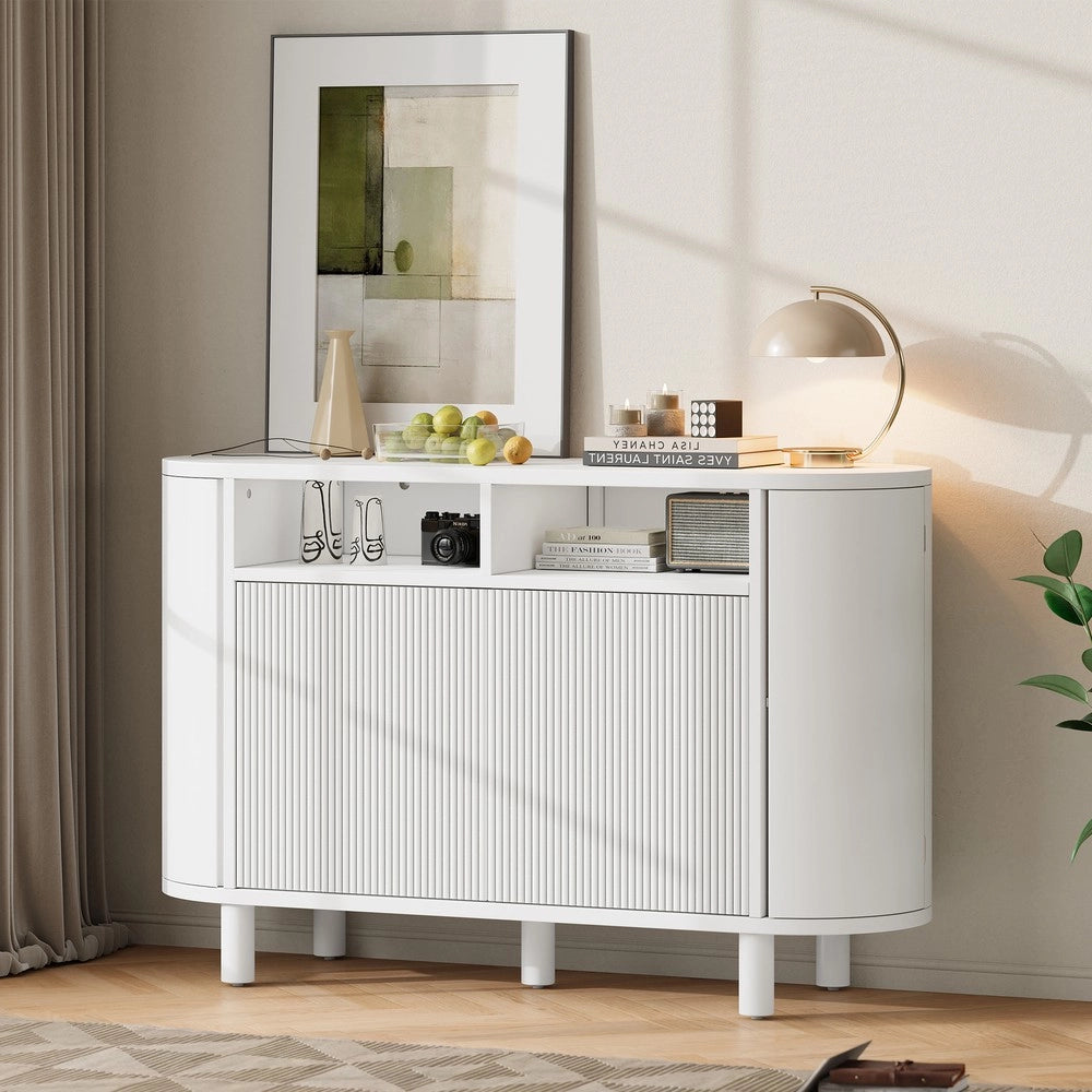 Sideboard Multiuso con Ante e Ripiani ¨C MINIMAL ¨C Bianco