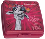 Scatola per Sandwich Opbergdoos Lunchbox Quadrata con Cerniera e Chiusura (Rosso Cervo)