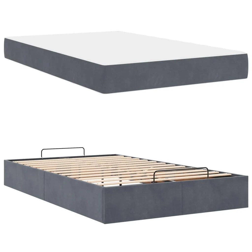 Struttura letto con materasso 2 pcs Grigio Sfumato Velluto 3399559