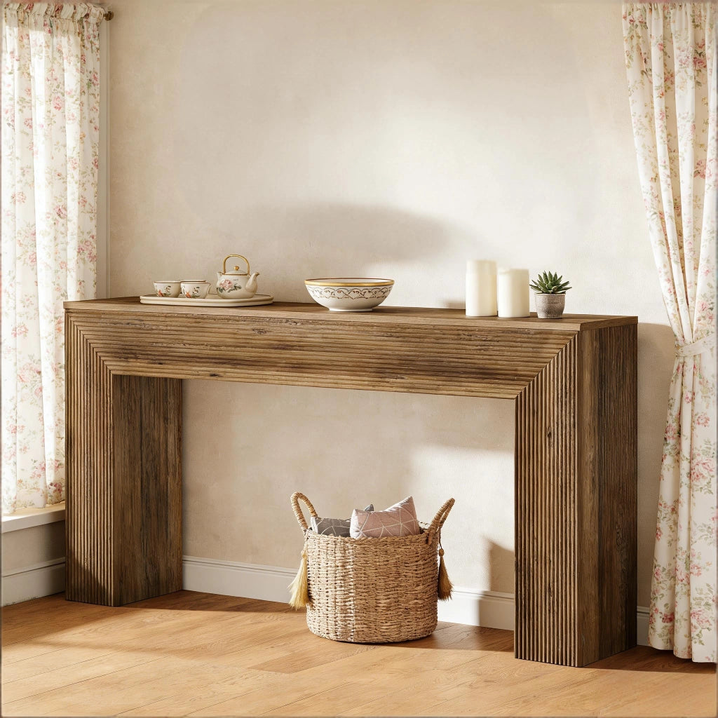 TAVOLO CONSOLLE 160 cm Marrone in MDF