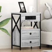 Armadio da Notte 2 pcs Grigio Sonoma 40 x 31 x 60 cm 859467