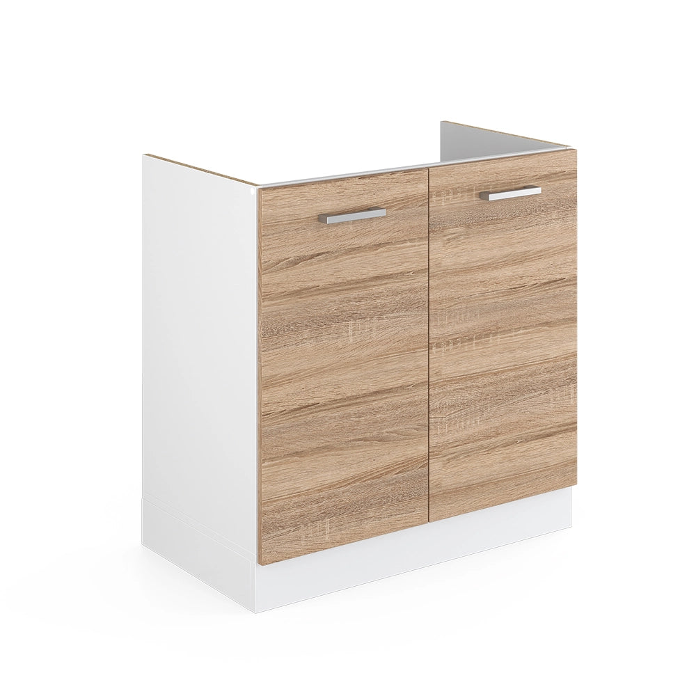 Vicco Base per lavello Sonoma 80 cm con ante, senza piano di lavoro