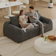 Divano 2 posti grigio scuro ¨C Minimal ¨C 190cm tessuto imbottito senza montaggio