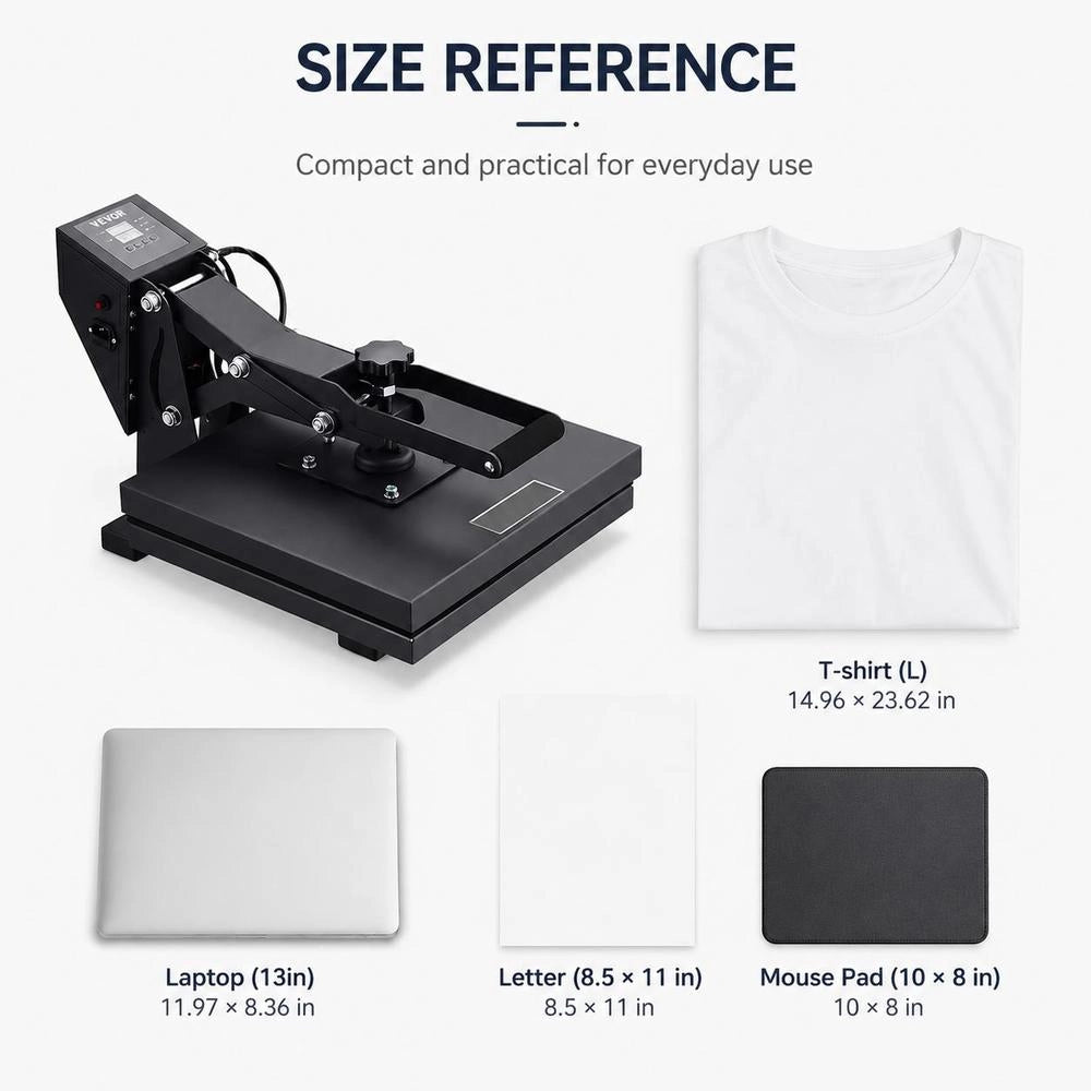 Heat Press Machine 38x38 Cm Sublimation Printer Transfer DIY T-shirt