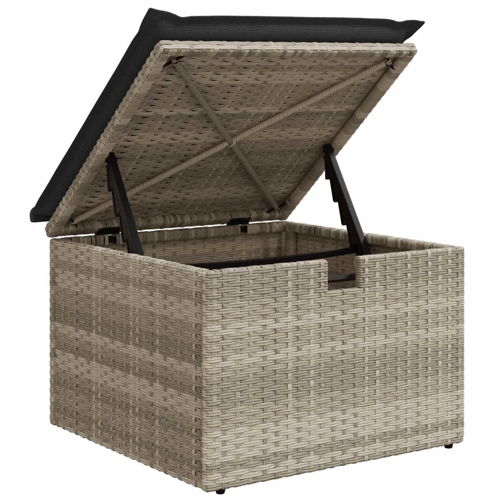 Set di divani con cuscino 6 pcs Grigio chiaro polyrattan