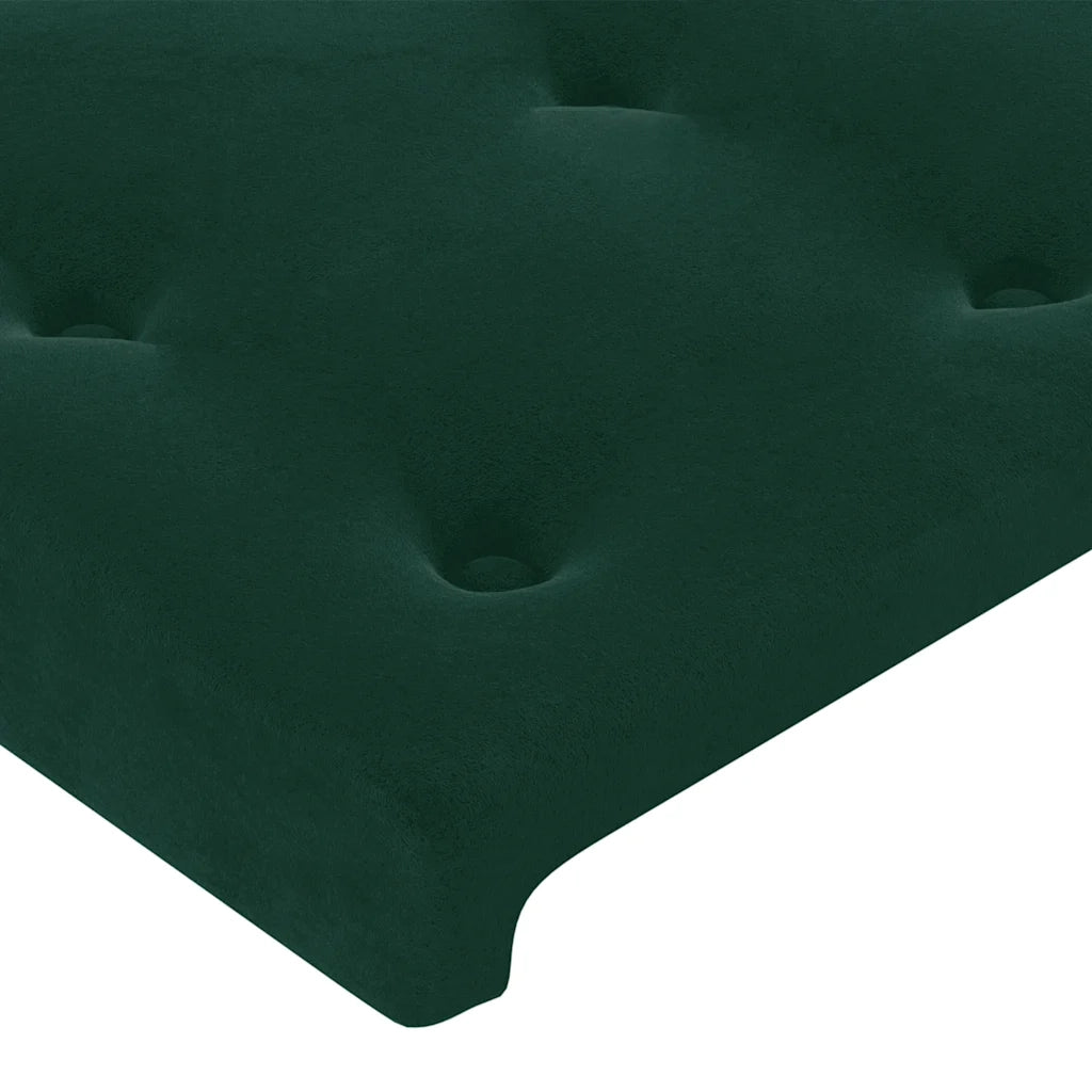 Testiera ad Orecchio Verde Scuro 147x23x78/88 cm in Velluto 3117629