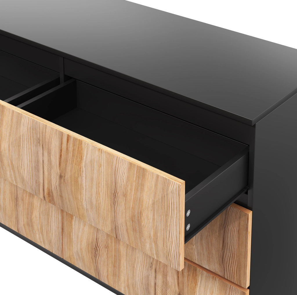 Sideboard moderno 120x40x85 cm con 6 cassetti