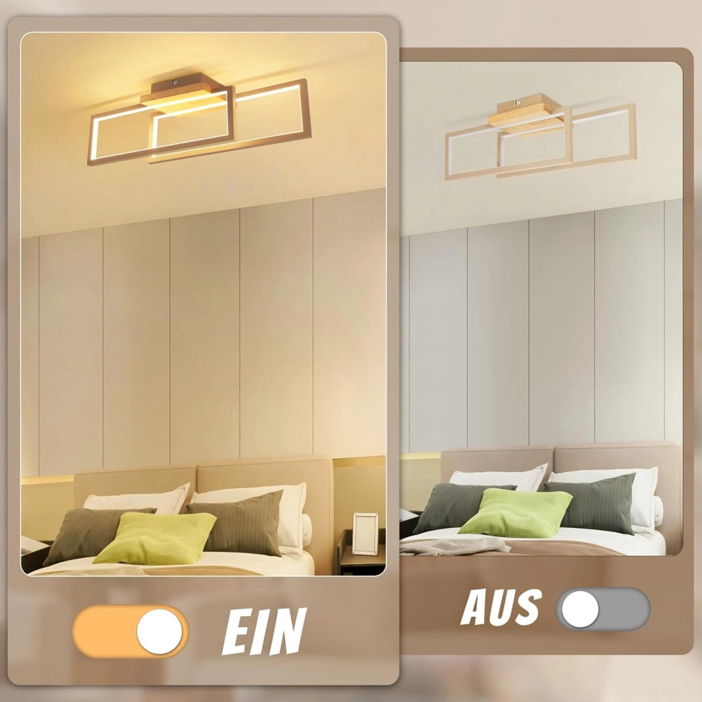 ZMH Plafoniera LED 24W plafoniera moderna per soggiorno bianco caldo 3000K adatta per camere da letto cucine e corridoi