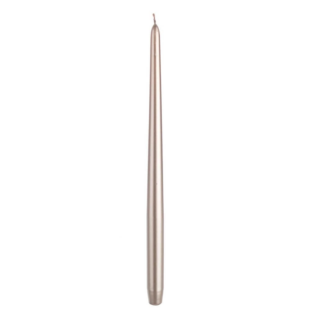 Candela Basic Conica Perla, Altezza 40cm (6 Pezzi)