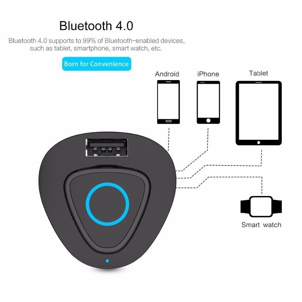 Trade Shop - Auricolare Bluetooth Mini Wifi Usb Microfono Caricacatore Auto Per Smartphone -
