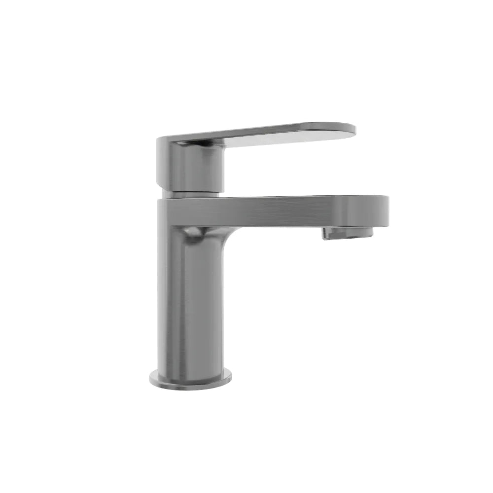Set miscelatori lavabo 13cm bidet miscelatore esterno vasca gun metal spazzolato | Margot