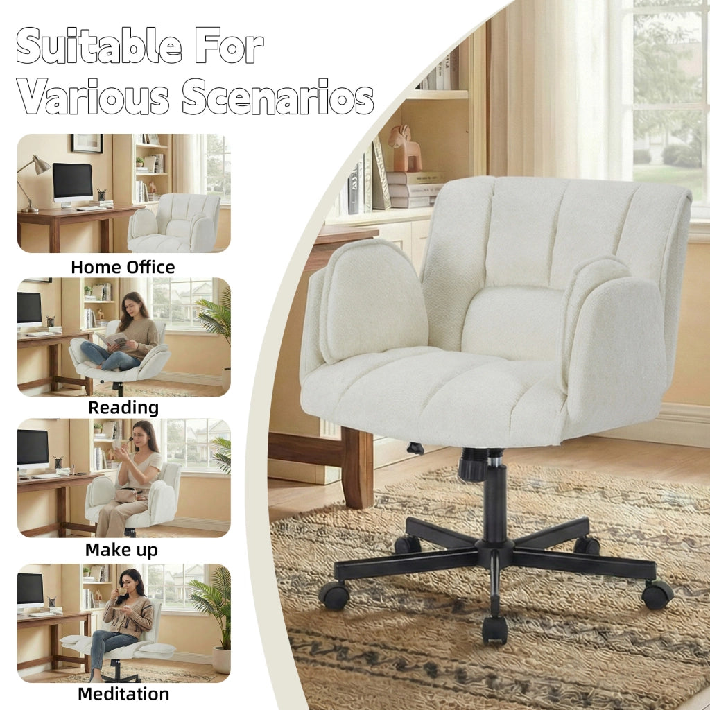 Sedia da ufficio con braccioli pieghevoli ¨C Xylo ¨C Beige