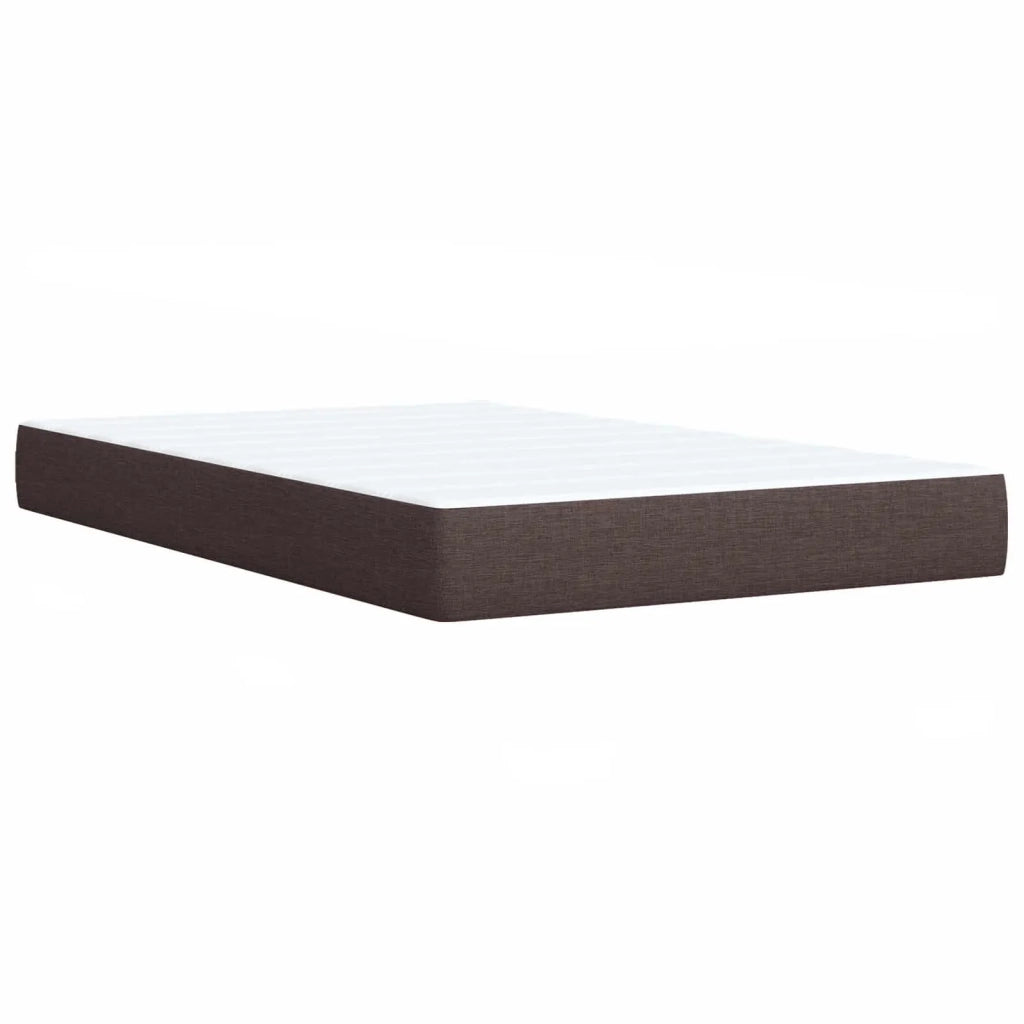 Letto Ottomano con Materasso e LED Marrone Scuro 120 x 200 cm 3457982