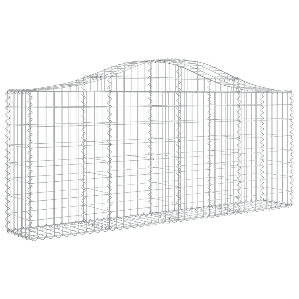 Cesti Gabbioni ad Arco 9 pz 200x30x80/100 cm Ferro Zincato 3145416