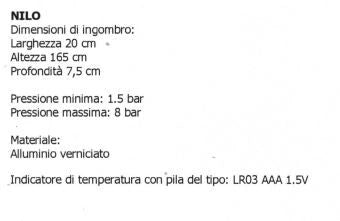 Colonna doccia multifunzione Metaform modello Nilo - Nera