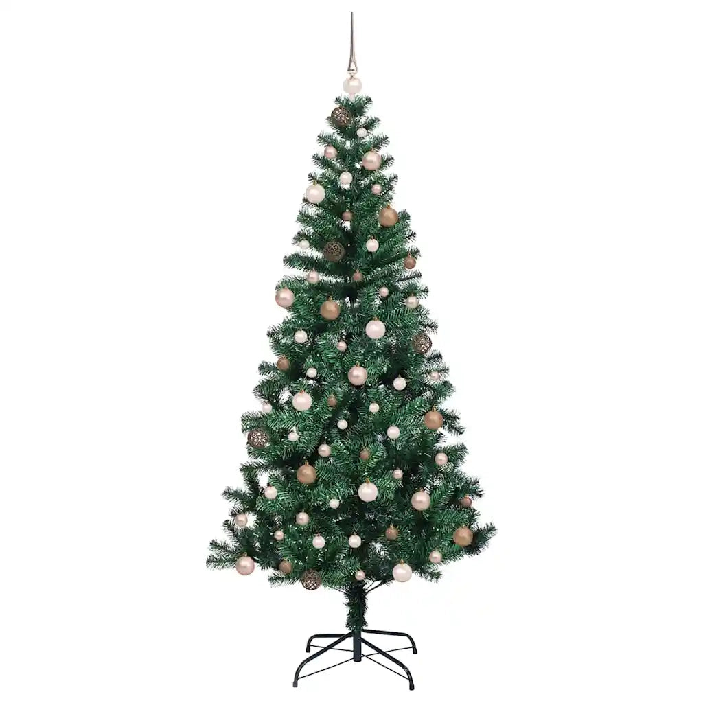 Albero di Natale artificiale con luci integrate Verde 210 cm 3396773