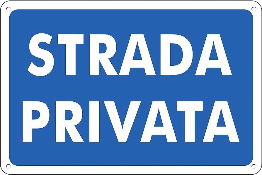 CARTELLO 'STRADA PRIVATA' 20x30 cm - 10 pezzi