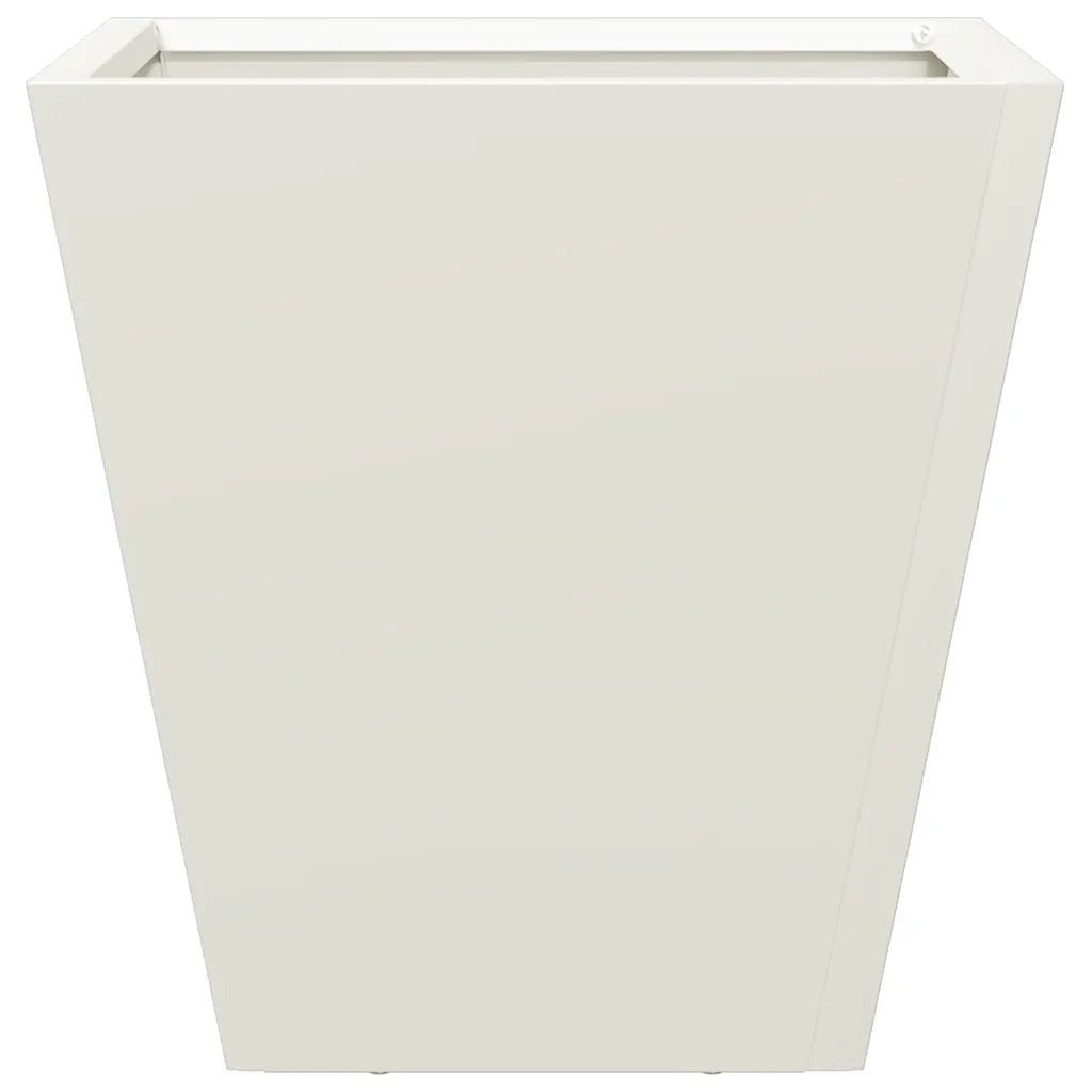 Fioriera | Cassetta per fiori | Vaso da Giardino Bianca 30x30x30 cm in Acciaio