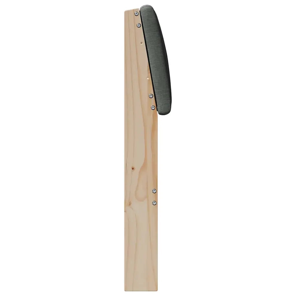 Testiera imbottita Grigio scuro 200 cm Pino massello 879210