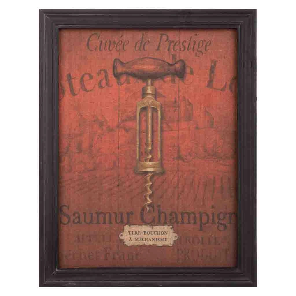 Quadro legno e stoffa 33x43x1,8h