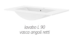 Base sospesa con cassetti cm 90 mod. LOFT - Noce Scuro