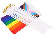 Set di 20 Bandiere a Mano Regolabili in Poliestere e Plastica - 20 pezzi - Leggero - Ideali per le Sfilate - Materiale Duraturo - Bandiere per la Parata