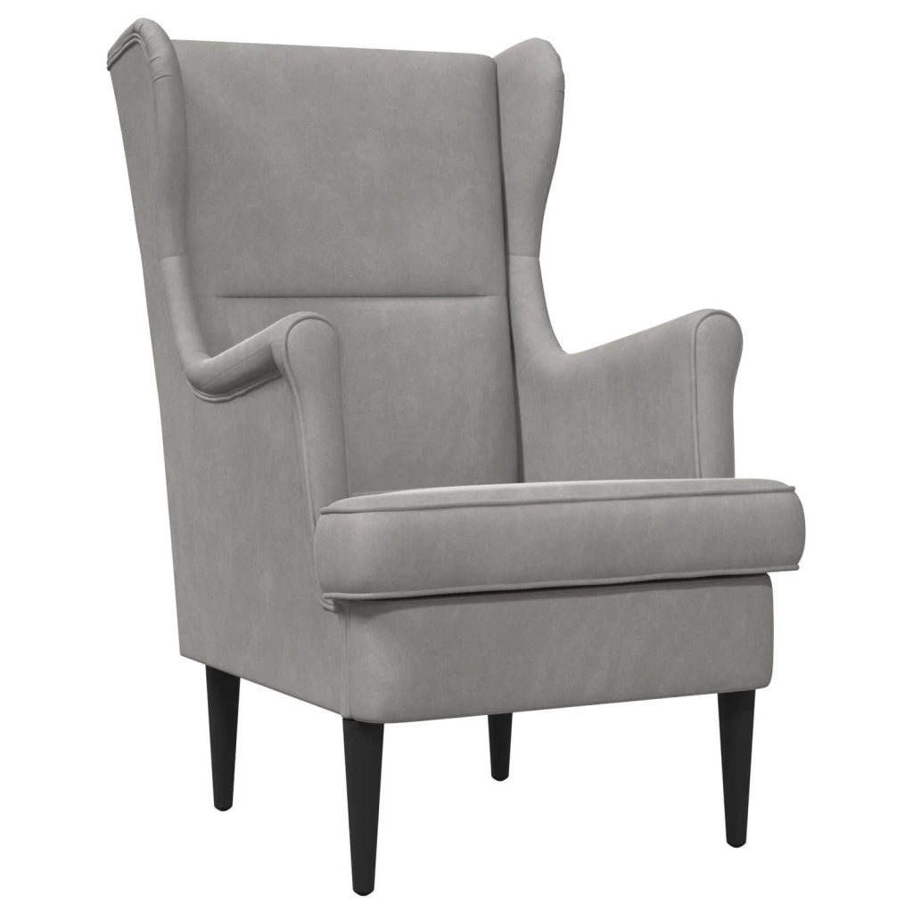 poltrona Grigio chiaro Velluto 42029863