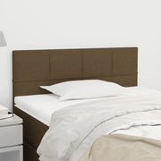 Testiera-Testata-Testiera Decorativa Marrone Scuro 100x5x78/88 cm in Tessuto 312196