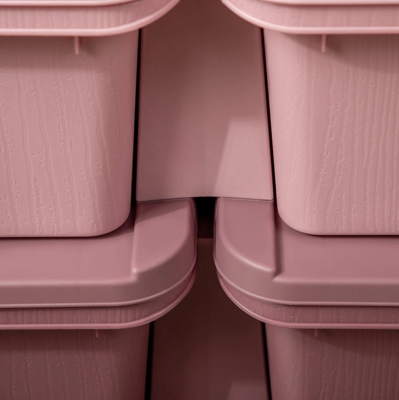Mobile contenitore per bambini rosa con 6 cassetti