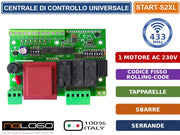 CENTRALINA CENTRALE DI COMANDO UNIVERSALE 1 MOTORE 230VAC PER SERRANDE TAPPARELLE E SBARRE -  START-2XL