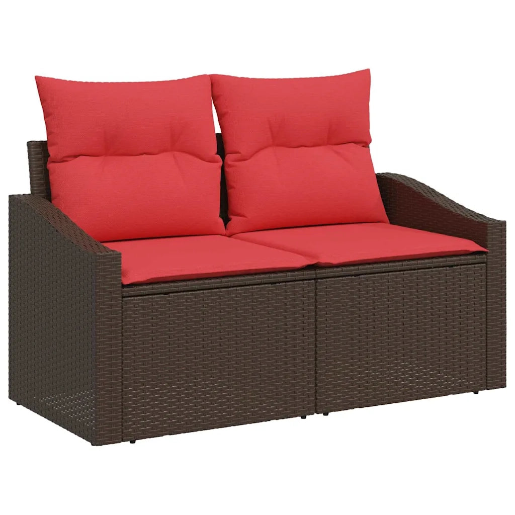 Set di divani 9 pz Marrone polyrattan 3346884