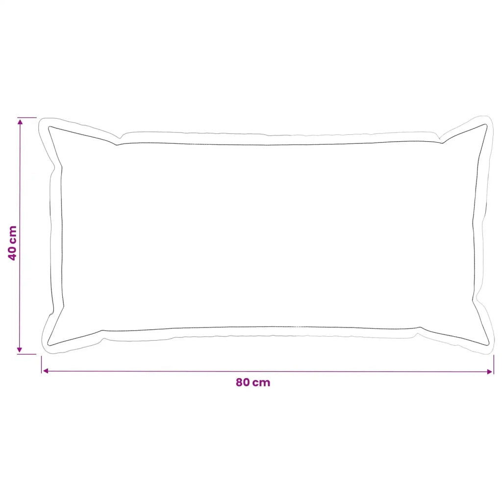 Federa 2 pz HOUTEN Grigio Chiaro 40 x 80 cm Tessuto Chenille 918226