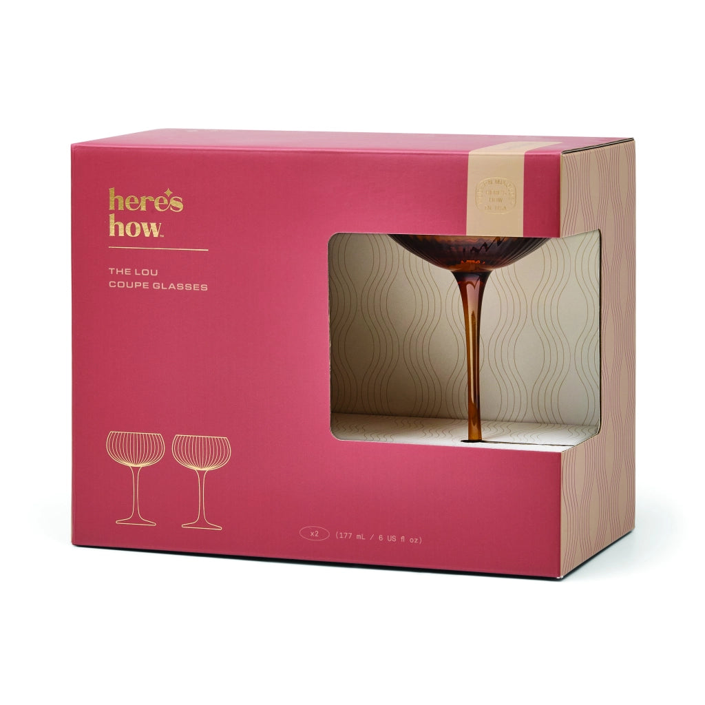 The Lou Bicchiere Coupe - Set da 2 Colore Ambra