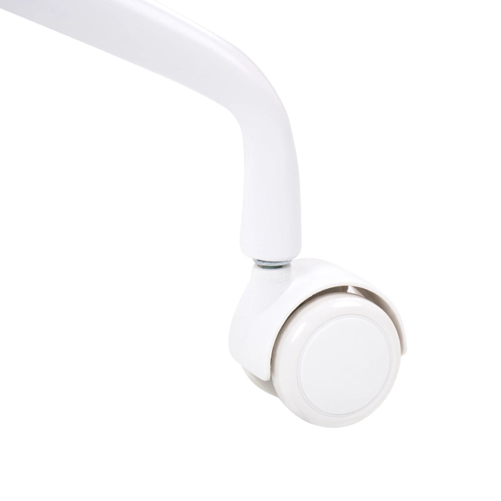 Sedia da ufficio in velluto a coste beige chiaro girevole con braccioli regolabile in altezza