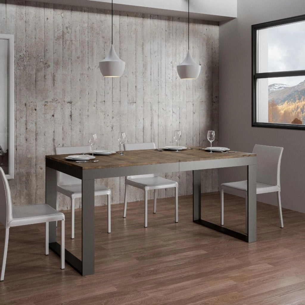 Tavolo Allungabile 120-380x90x77 cm Tecno Evolution Noce