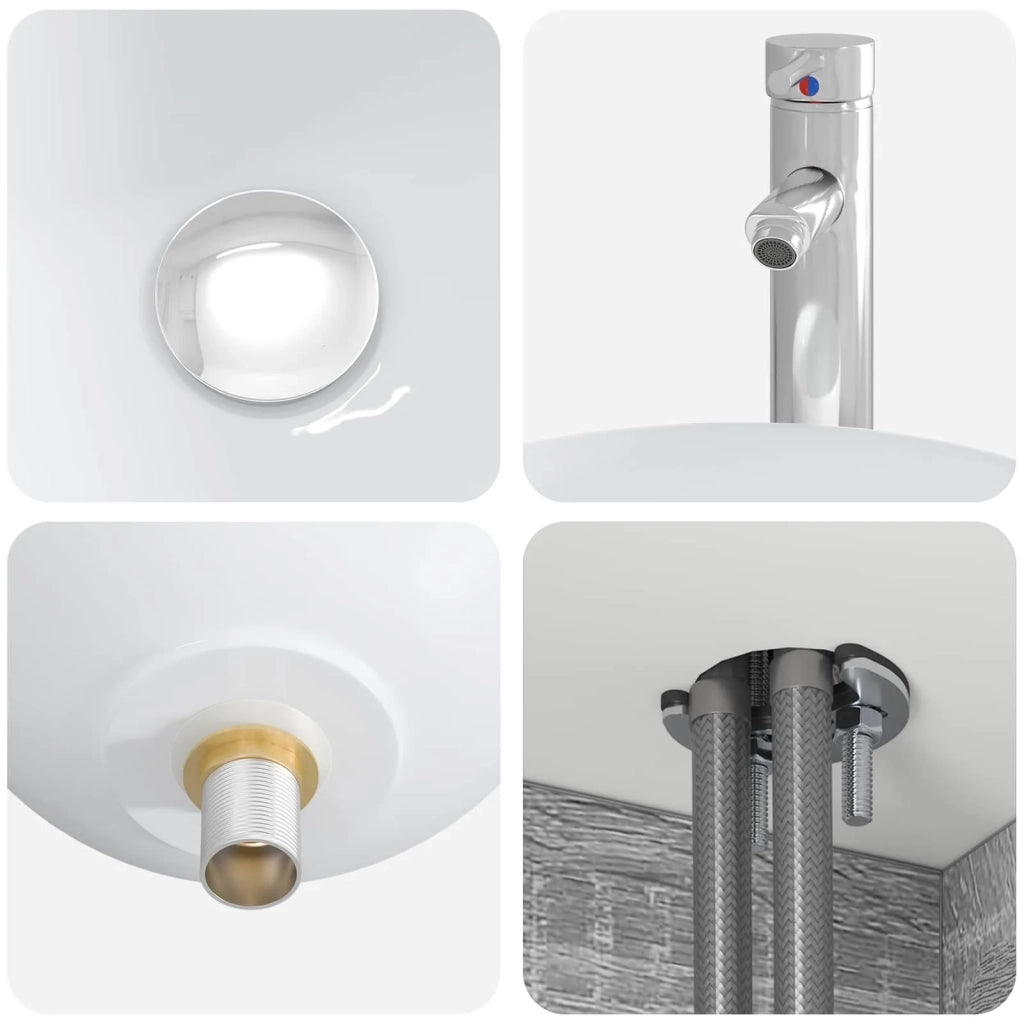 Set di Armadi da Bagno 4 pz Sonoma grigio Legno ingegnerizzato 3406340
