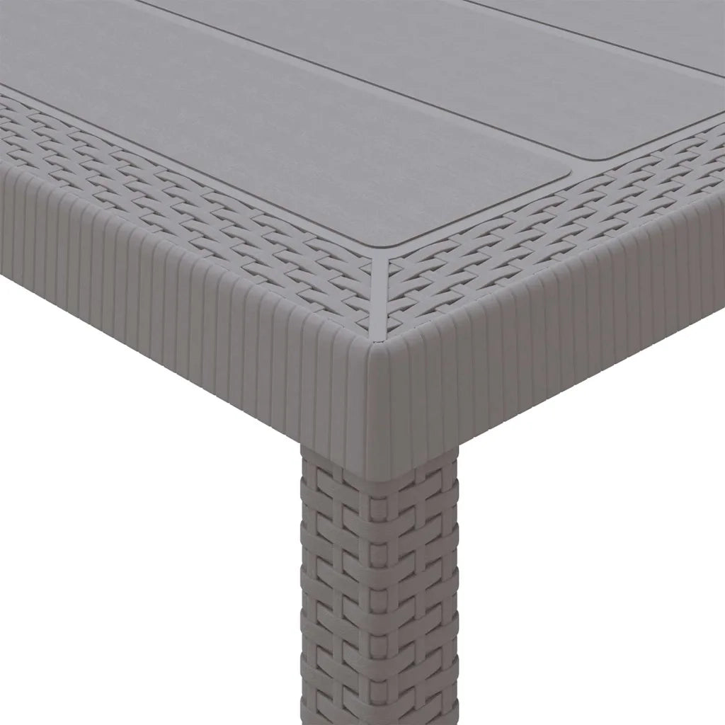 Set da Pranzo per Giardino 9 pcs Grigio Chiaro Polipropilene 3378587