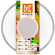 Coperchio in vetro KADAX da 18 cm, universale, resistente al calore, per pentole e padelle.