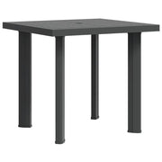 Tavolo da Giardino | Tavolino da esterno Antracite 80x75x72 cm in Plastica