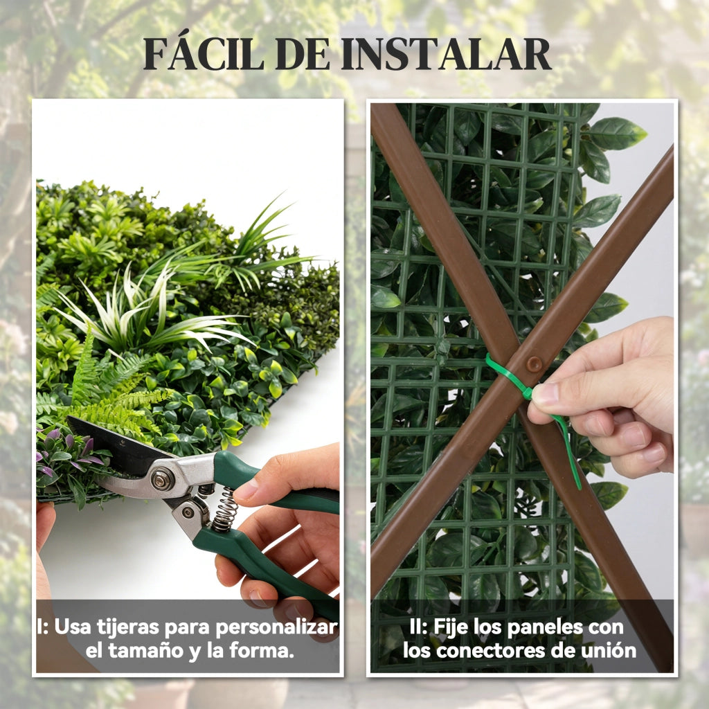 Seto Artificiale per Giardino ¨C Minimal ¨C Verde 100x100 cm