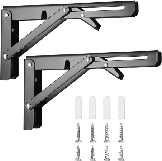 Console ripiegabile robusta, spaziale - 1 pezzo - Argento - Acciaio inossidabile