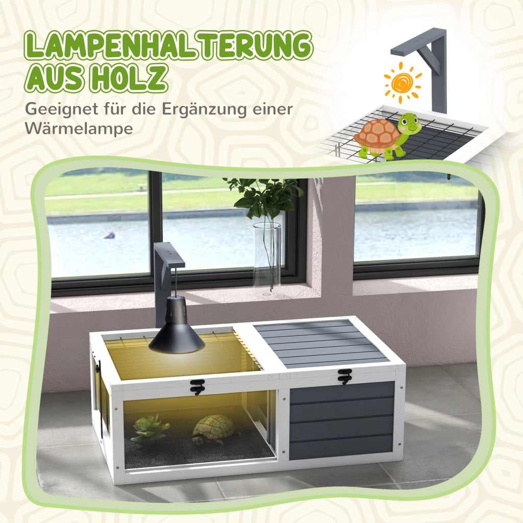 Casetta per Tartarughe con 2 Stanze ¨C zephmum ¨C Grigio Legno