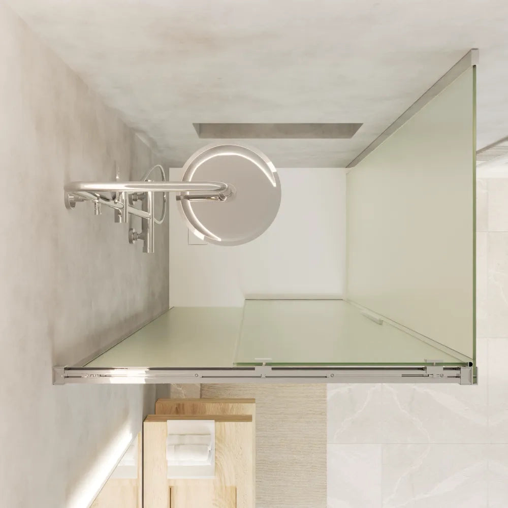 Box doccia 120x90cm scorrevole profili cromati vetro 8mm opaco anticalcare h200 | Gili